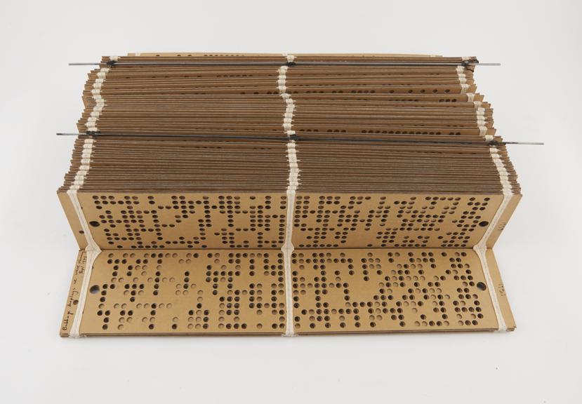 Punch cards for Jacquard loom 